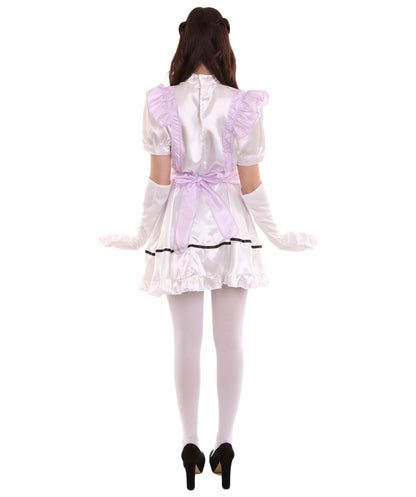 女性用 JCO-326_14 アニメ コスプレ フレンチメイド ファンシー ドレス ライトパープル コスプレ コスチューム