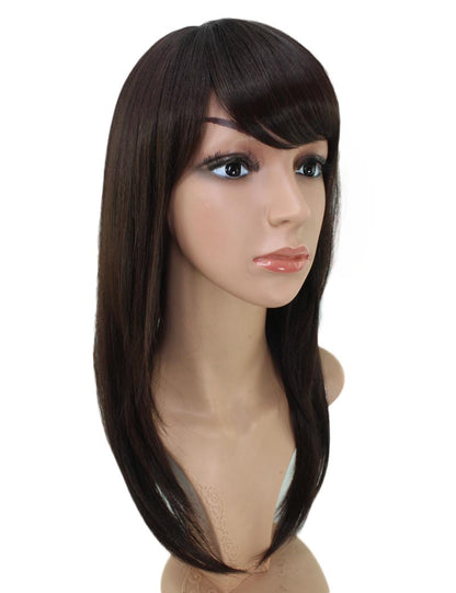 定番の人気商品です！ストレートロングスタイル  ウィッグ1つで簡単にサラサラヘアーに！ ウィッグネット付き W-407