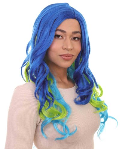 Wigs2youハロウィンパーティープレミアムレディースH-1974 美しい見た目のツートーンロングウェービーウィッグ