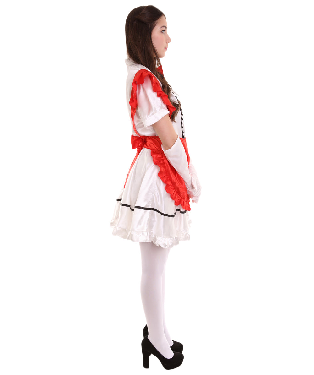 女性用 JCO-326_16 アニメ コスプレ フレンチメイド ファンシー ドレス レッド コスプレ コスチューム