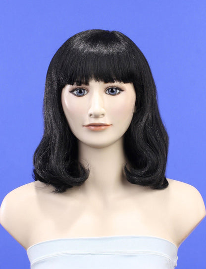 ハロウィンパーティープレミアムレディース H-159 ハローブラック ファンシーキャラクターファッションウィッグ ソフト合成繊維