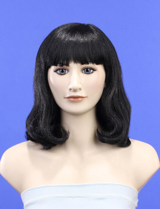 ハロウィンパーティープレミアムレディース H-159 ハローブラック ファンシーキャラクターファッションウィッグ ソフト合成繊維