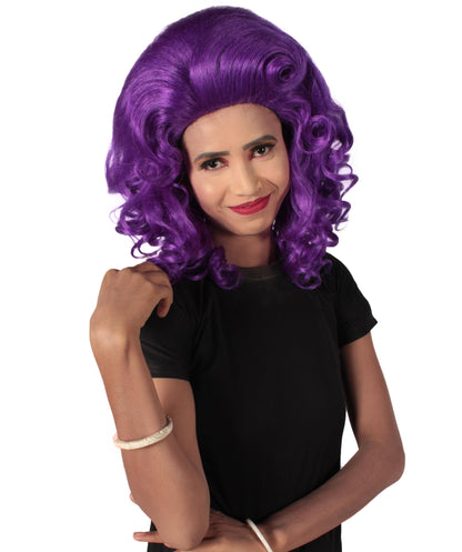 女性用トロールロングカーリーウィッグ パープル H-5247_PP ファンシースタイル プレミアムハロウィンパーティーウィッグコレクション