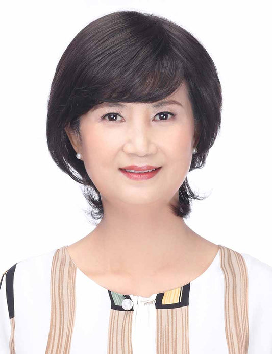 Mrs Styles 中長さ HHB-061 ストレート ヒューマンヘアブレンド パーフェクション ボリュームとカバレッジのため