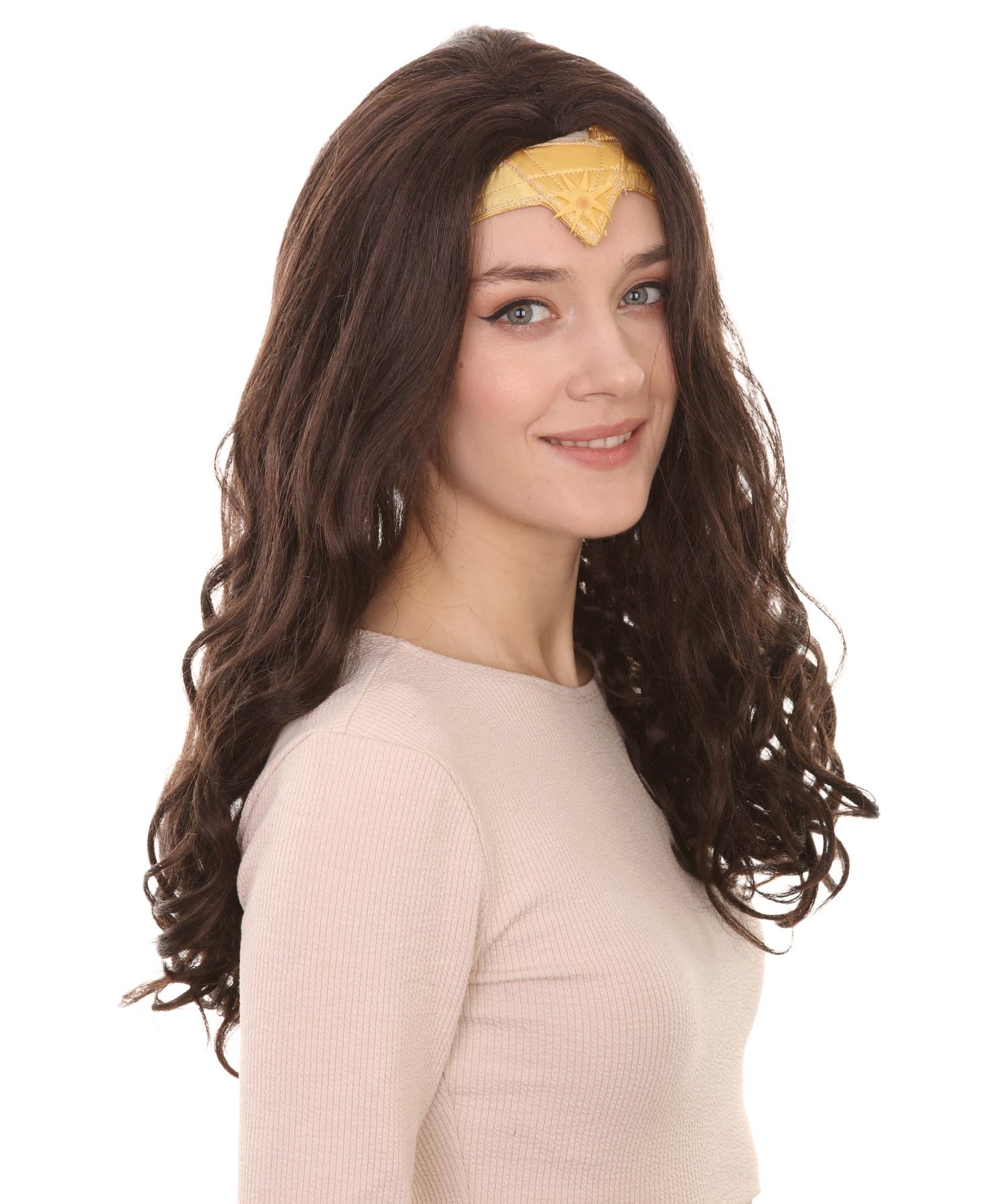 ハロウィンパーティ プレミアム H-5086 女性用 TV映画キャラクター ブラウンロングウィッグ