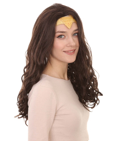ハロウィンパーティ プレミアム H-5086 女性用 TV映画キャラクター ブラウンロングウィッグ