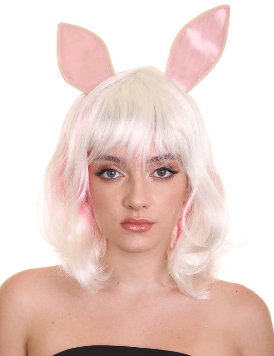 Wigs2you ハロウィン パーティー プレミアム レディース H-1452 簡単装着 快適なフィット感 イースターバニー ホワイト＆ピンク ウィッグ II