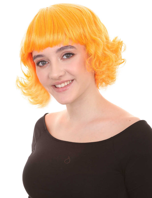Wigs2you ハロウィン パーティー プレミアム レディース H-1345 着けやすい 快適なフィット感 カーニバル パンプキン オレンジ ウェーブのかかったウィッグ