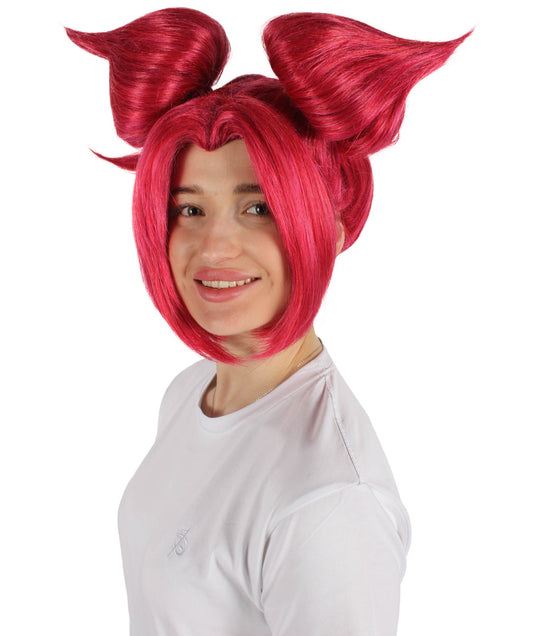 Wigs2you レンガ色ツイストポニーテールウィッグ H-6448 コスプレ＆ハロウィンコスチュームウィッグ I プレミアム合成繊維 通気性キャップ付き
