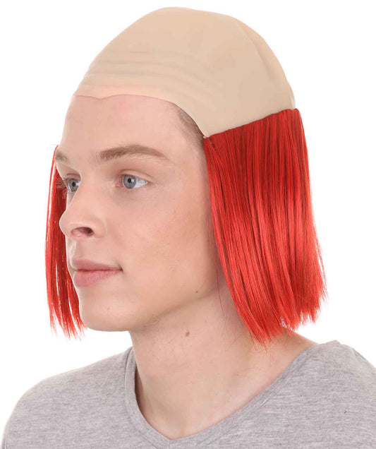 Wigs2you ハロウィンパーティープレミアム H-2137 バルドストレート男性クラウンレッドウィッグ あなたのためにカスタマイズ 男性の髪の部分の調整プロセス