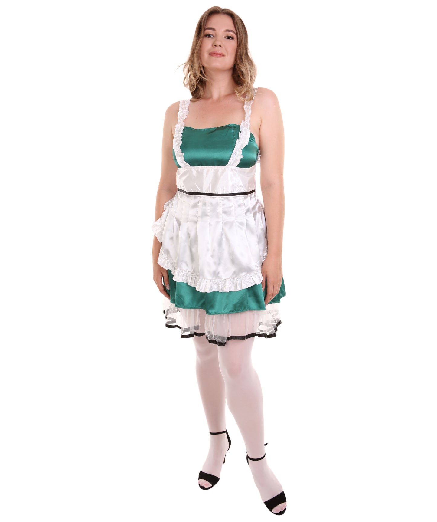 大人用女性 JCO-329_9 セクシーなフレンチメイド制服 ダークグリーン コスプレ コスチューム