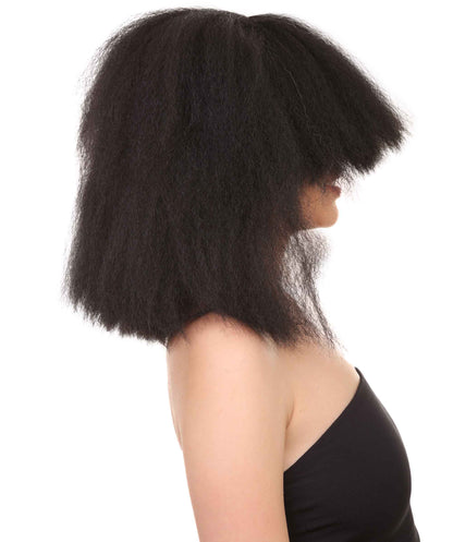 Wigs2you ハロウィンとパーティー プレミアム レディース H-493 SIA ブラックとホワイト ウィッグ 特大