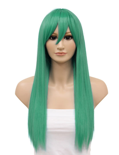 レディースファッション C-016 ロングストレート C-シアン コスプレ ヒートスタイルウィッグ