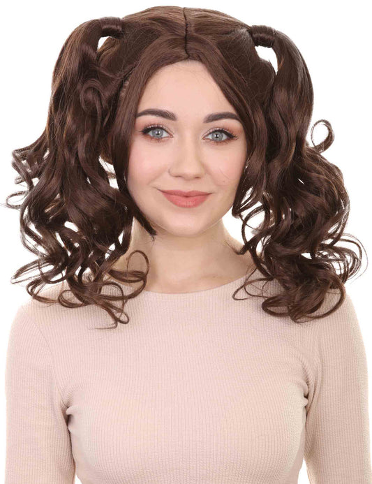 Wigs2you ハロウィンパーティー プレミアム レディース H-767 ドリー ピグテール ウィッグ ブラウン色
