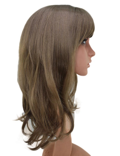 エアリーカールが可愛い！ふわふわヘアで柔らかな女の子に  耐熱です ウィッグネット付き W-537