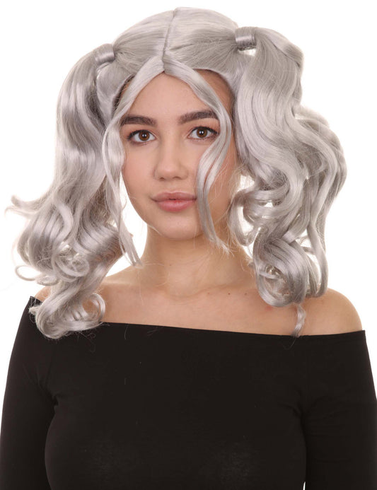 Wigs2you ハロウィンパーティー プレミアム レディース H-759 ドリー ピグテールウィッグ グレー色