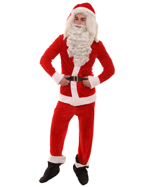     Wigs2you.com JCX-007男性のクリスマスサンタクロースコスチュームとひげ,コスプレ衣装 。