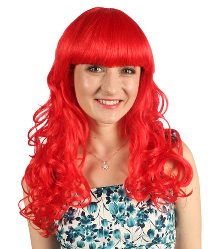 Wigs2you ハロウィンパーティープレミアム H-810 バットマン 女性ジョーカーウィッグ レッドカラー