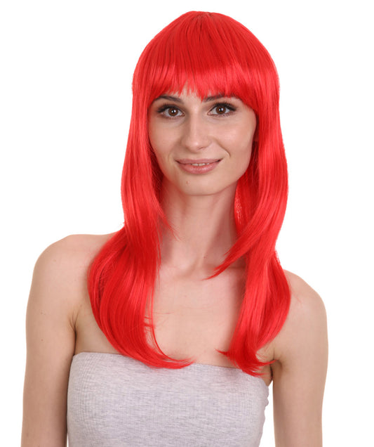 Wigs2you ハロウィンパーティープレミアムレディース H-1036 とても快適なグラマーグリーンウィッグ レッドカラー