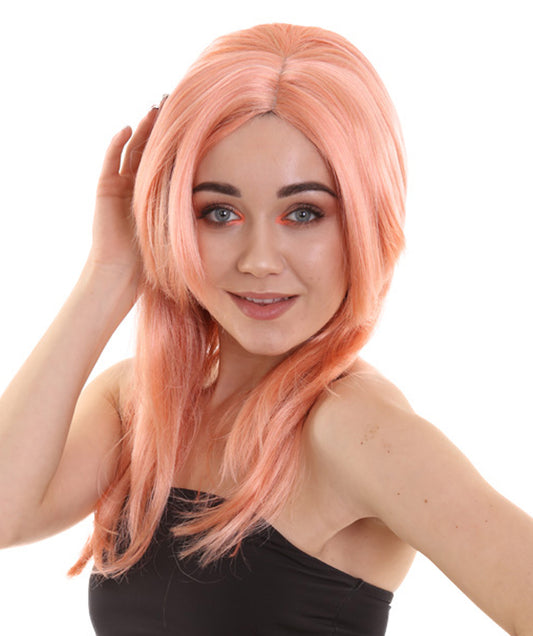 Wigs2you ハロウィンパーティー プレミアム レディース H-933 3レイヤーのパーティーガールウィッグ ピーチ色