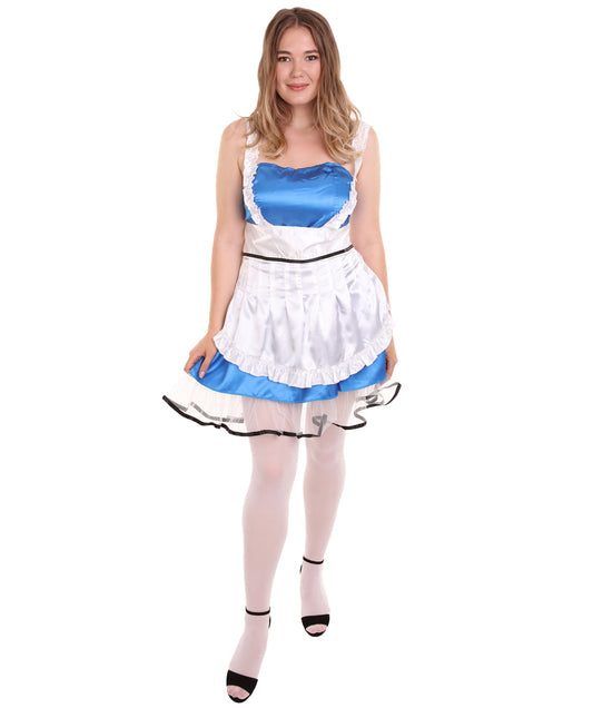 大人用女性 JCO-329_3 セクシーなフレンチメイド制服 ロイヤルブルー コスプレ コスチューム