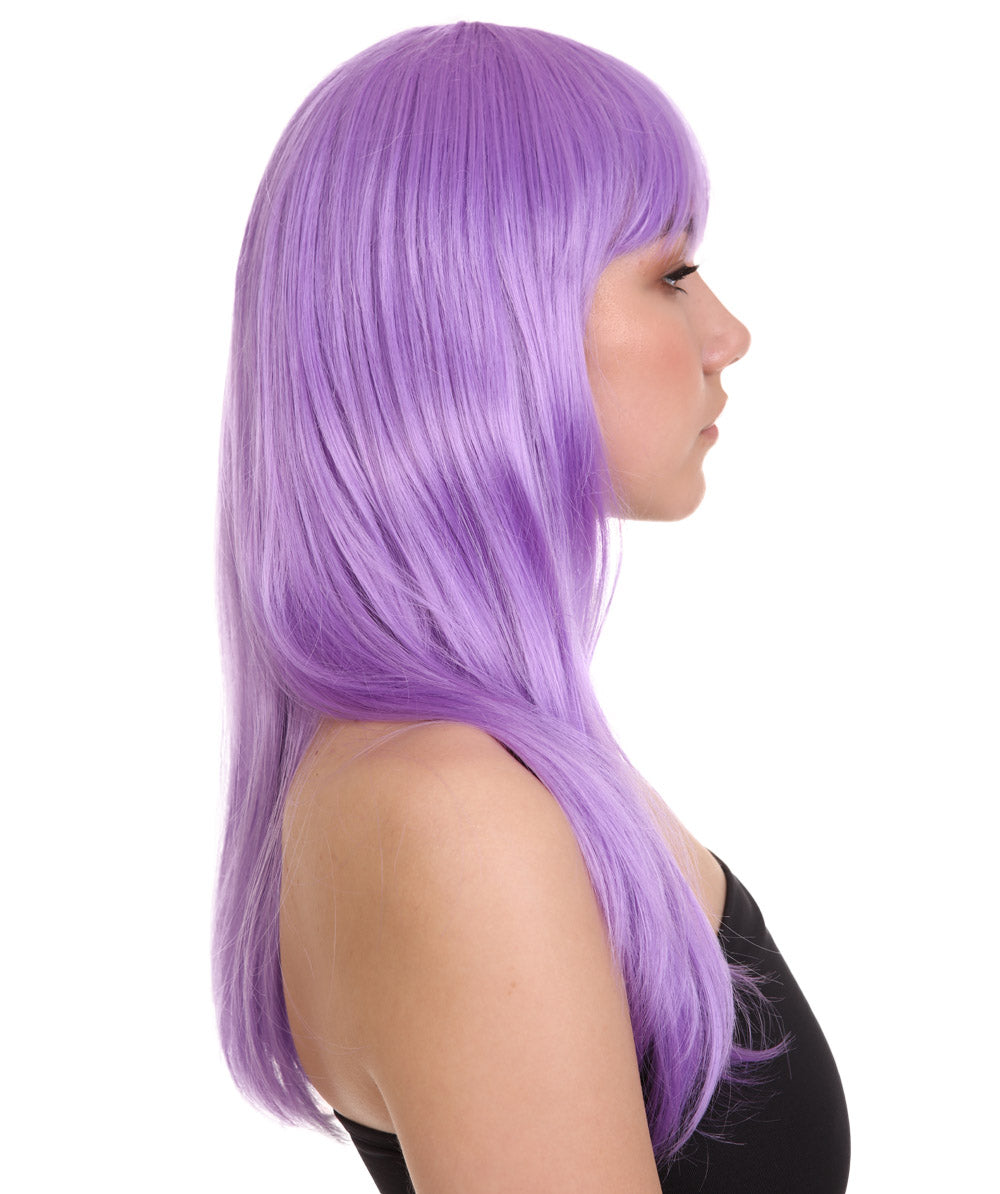 Wigs2you ハロウィン パーティー プレミアム レディース H-1048 とても快適なグラマー グリーン ウィッグ ライラック色