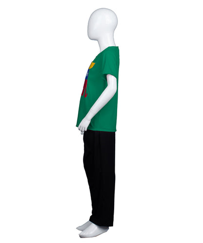 子供用 JCO-176(Kids)_7 エレファント プレジデント ヘア スタイル Tシャツ グリーン コスプレ コスチューム