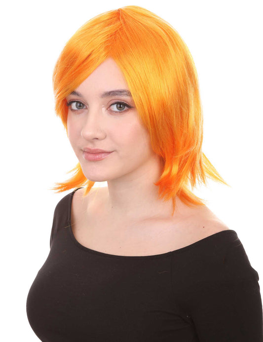 Wigs2you ハロウィン パーティー プレミアム H-1420 簡単に着用でき 快適なフィット感の女性ショート パンプキン ウィッグ