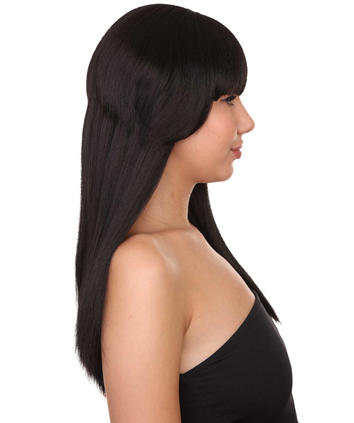 Wigs2you ハロウィンパーティープレミアムレディース H-1818 華やかに見えるエルヴィラ ブラックヴァンパイアウィッグ