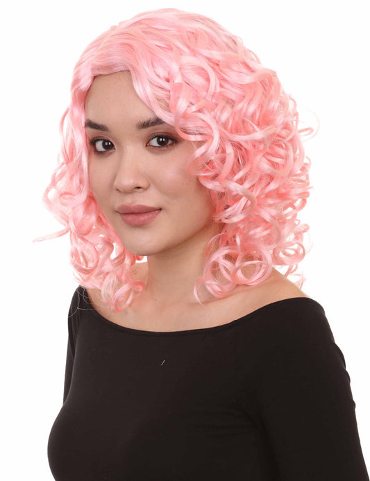 Wigs2you ハロウィン パーティー プレミアム レディース H-1403 着けやすい 快適なフィット感 カリフォルニア ガール Lt ピンク カール ウィッグ