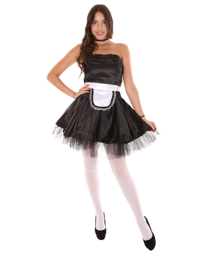 女性用 JCO-344 フレンチメイド制服コスプレ ブラックコスチューム