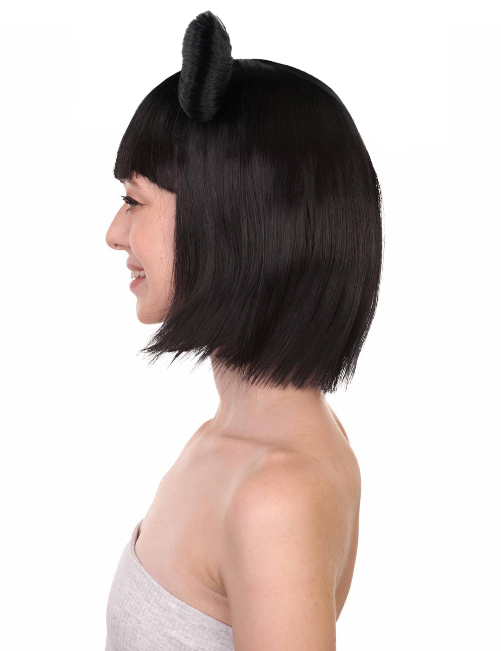 Wigs2you ハロウィンパーティープレミアムレディース H-1679 着け心地が良い とても快適 ブラック バタフライウィッグ