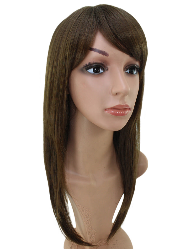 定番の人気商品です！ストレートロングスタイル  ウィッグ1つで簡単にサラサラヘアーに！ ウィッグネット付き W-407