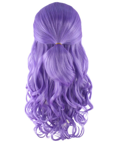 ハロウィンパーティー プレミアム 女性用 H-2952 ライラック ロング ウェーブ ウィッグ
