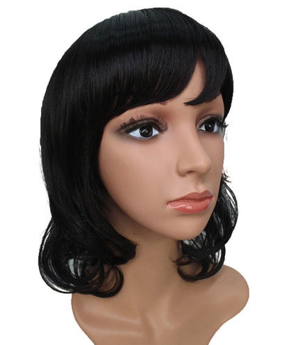 耐熱商品 | ミディアムウィッグ | エアリーカールで女子力UPする人気スタイル | アレンジ自由 | ウィッグネット付き W-160