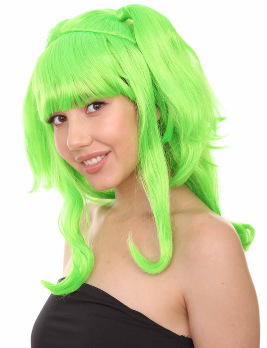 Wigs2you ハロウィンパーティープレミアム レディース H-779 バナナエンジェルウィッグ ライムカラー