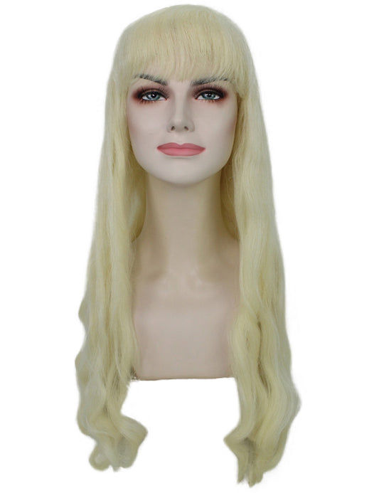 ハロウィンパーティ プレミアムレディース H-5339 ロング ソフトウェービー プラチナブロンド ウィッグ