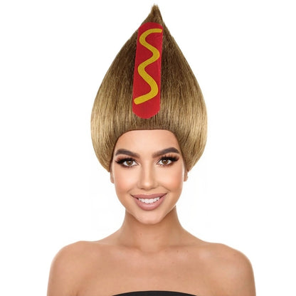 Wigs2youハロウィンパーティープレミアムレディースH-1920 着けやすい 非常に快適 ホットドッグトロールウィッグ