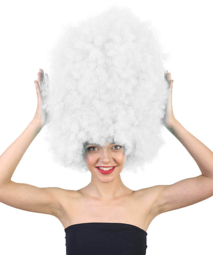 Wigs2you ハロウィンパーティ プレミアムレディース H-2012 着用しやすい 超巨大 ホワイト アフロウィッグ スタイルを大きくする