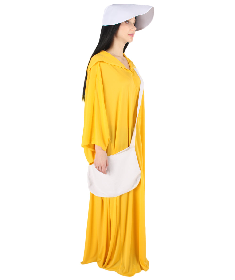 女性用 JCP-068_1 オレンジ ローブ ハンドメイド コスプレ衣装とバッグ ボンネット付き