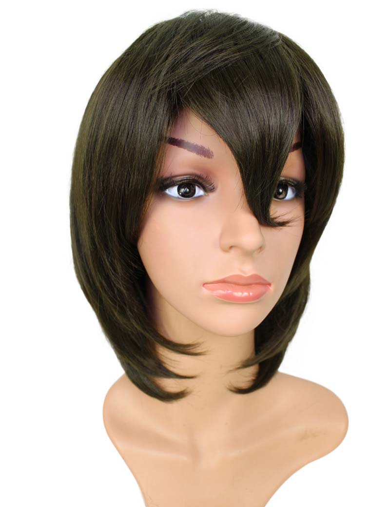 レディースファッション C-058 ミディアム C-ダークネイビー コスプレヒートスタイラブルウィッグ