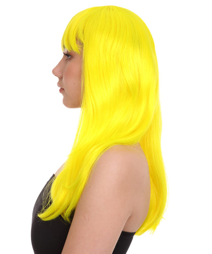 Wigs2you ハロウィンパーティープレミアムレディース H-1068 とても快適なグラマーグリーンウィッグ ネオンイエローカラー