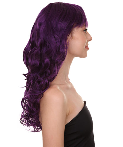 Wigs2you ハロウィンパーティープレミアム レディース H-1009 着用しやすい ベラウィッグ バイオレットカラー