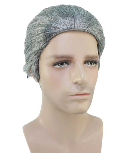 男性用「くるみ割り人形」スウィーツキャバリアコロニアルブルーレースグレーウィッグ H-4319 プレミアム通気性キャップレスキャップ