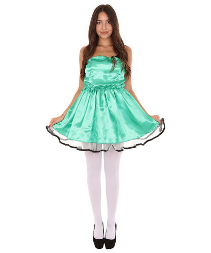 女性用 JCO-342_7 50s プロムドレス コスプレ グリーン コスチューム