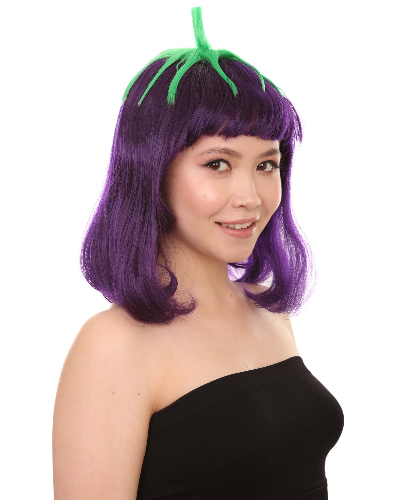 ナスレディースウィッグコレクション H-2824 カラフルな野菜フルーツハロウィンウィッグ プレミアム通気性キャップレスキャップ