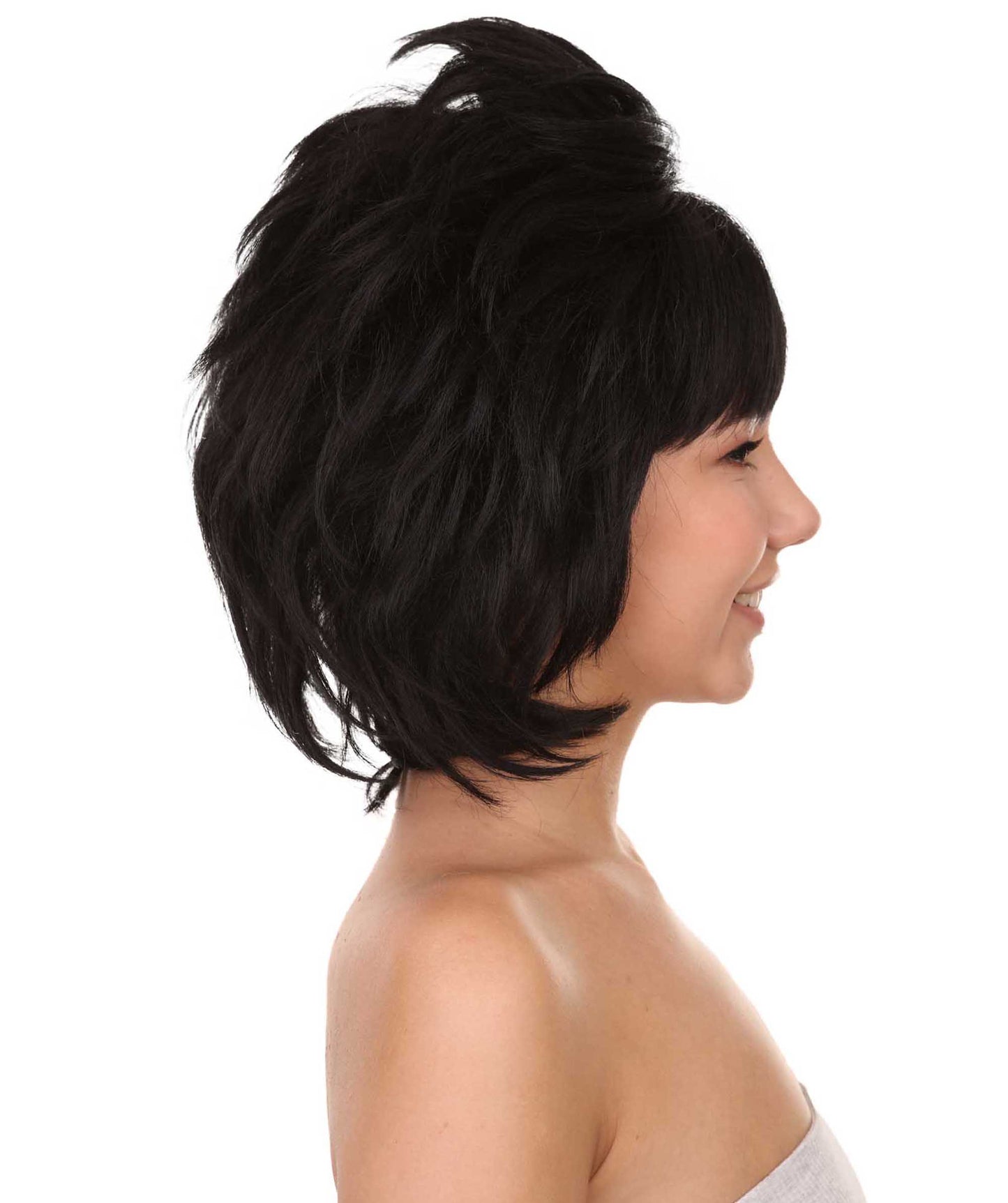 プレミアムハロウィンパーティー H-5372 女性用 ウルトラミニバンカレンマムウィッグ ブラック