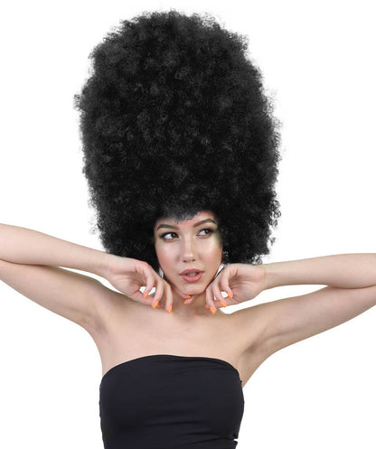Wigs2you.com レディース ウィッグ ブラック 超特大アフロ ハロウィン・仮装・パーティー用 合成繊維 耐熱仕様 ボリューム満点 H-2019