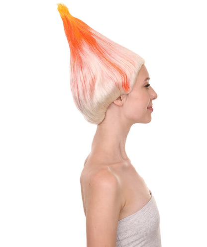 Wigs2you ハロウィンパーティープレミアム H-1800 着け心地が良い とても快適 女性用コスプレウィッグ オレンジとホワイト トロールズスタイル