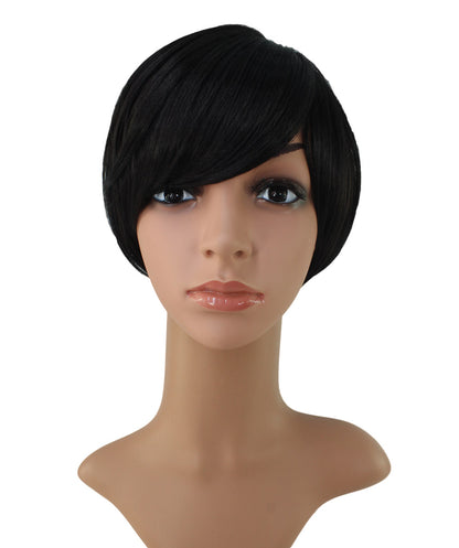 耐熱商品。束間の有る毛流れがおしゃれ、カジュアルになり過ぎない女っぽいショートスタイルです。 ウィッグネット付きW-1009 